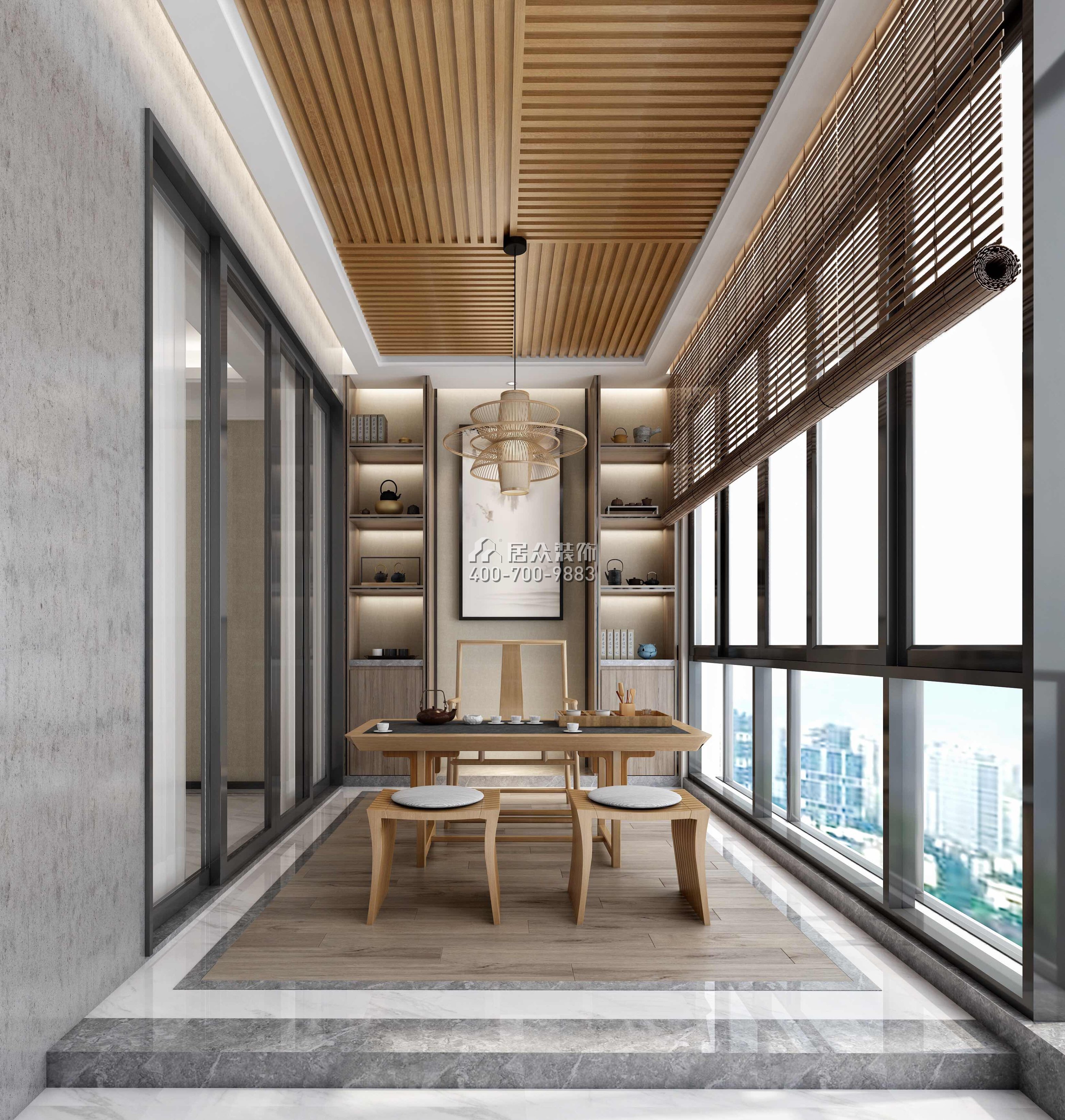 锦绣山河三期350平方米混搭风格平层户型茶室装修效果图