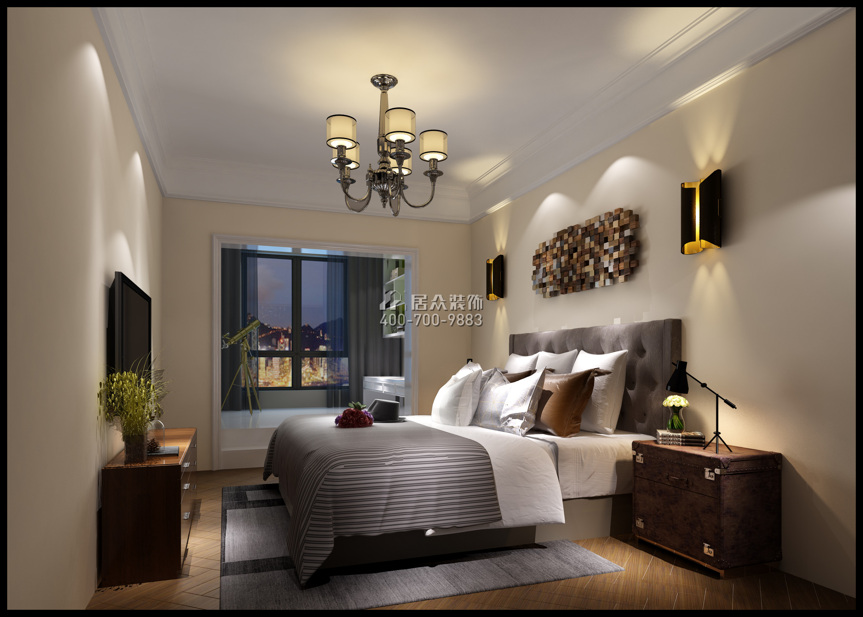 卓弘高尔夫雅苑180平方米欧式风格平层户型卧室装修效果图