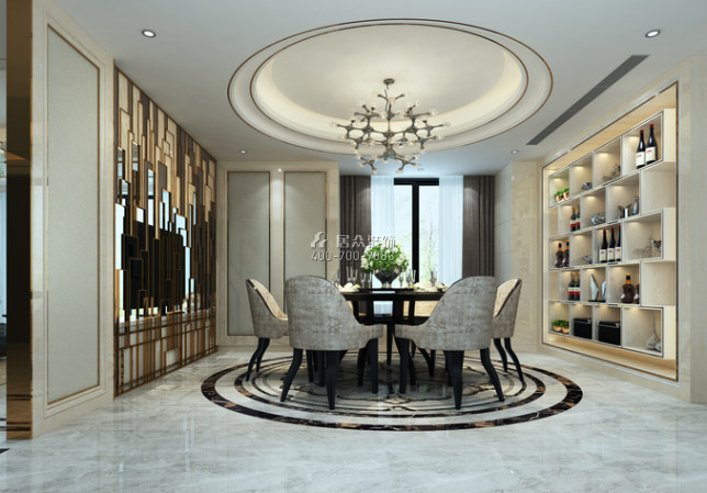 佳华豪苑220平方米欧式风格复式户型餐厅kok电竞平台效果图