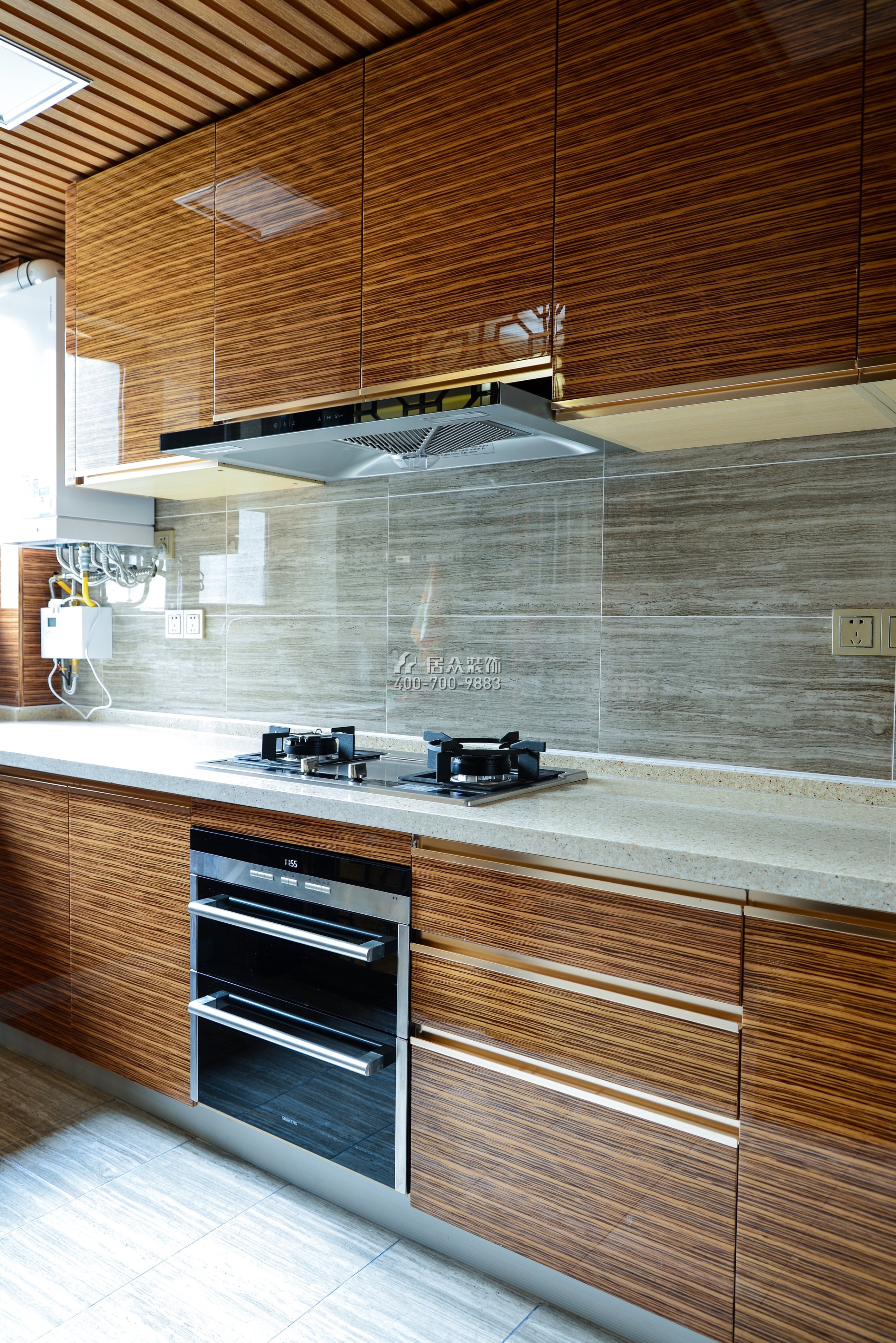 保利國際廣場160平方米中式風格平層戶型廚房裝修效果圖