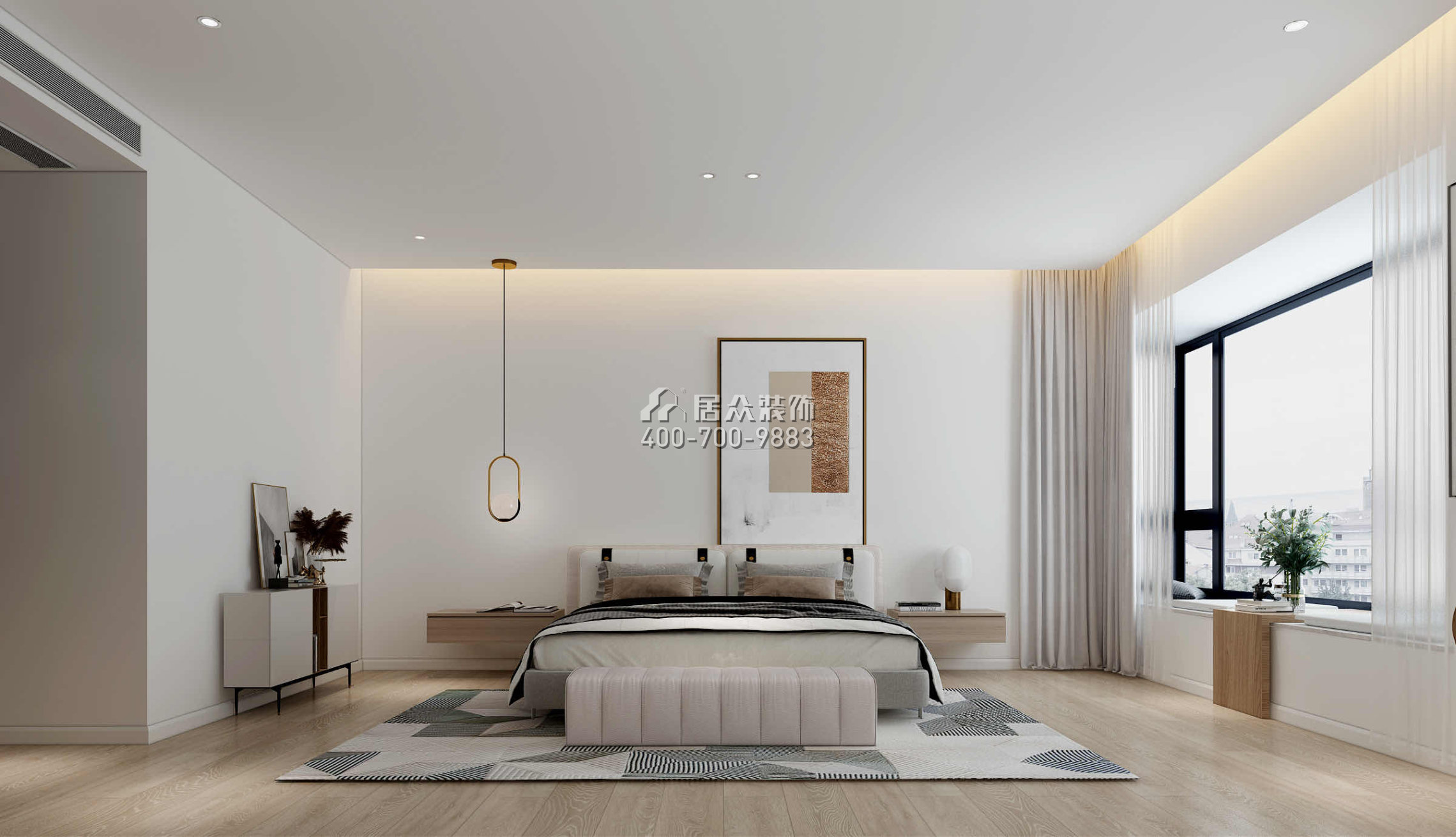 錦繡山河268平方米現代簡約風格平層戶型臥室裝修效果圖