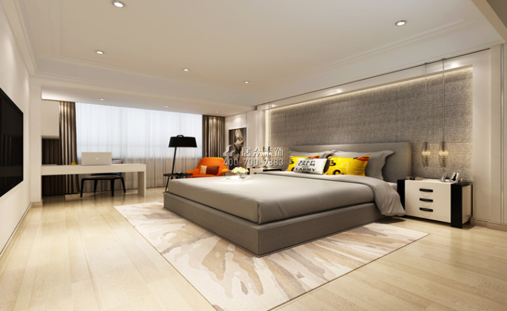 天湖郦都300平方米现代简约风格复式户型卧室装修效果图