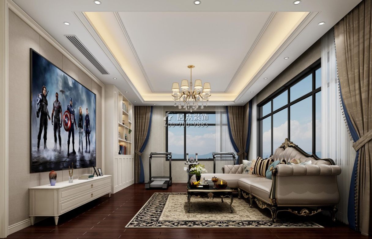 三正半山豪苑500平米欧式别墅装修设计效果图-居众装饰-东莞市