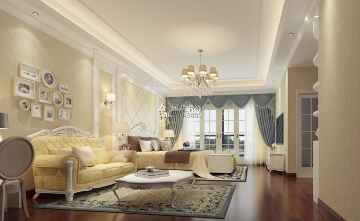 美的君蘭江山315平方米歐式風格平層戶型臥室裝修效果圖