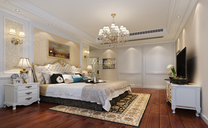 宝能太古城156平方米欧式风格平层户型卧室装修效果图