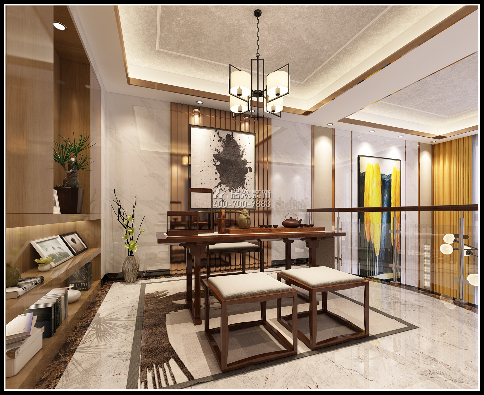 碧桂園印象花城180平方米現代簡約風格復式戶型客廳裝修效果圖