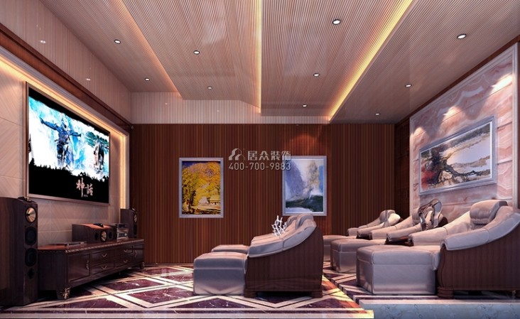 藏珑湖上国际400平方米中式风格别墅户型娱乐室装修效果图