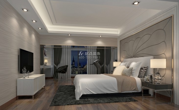 水晶湖郡166平方米现代简约风格平层户型卧室装修效果图