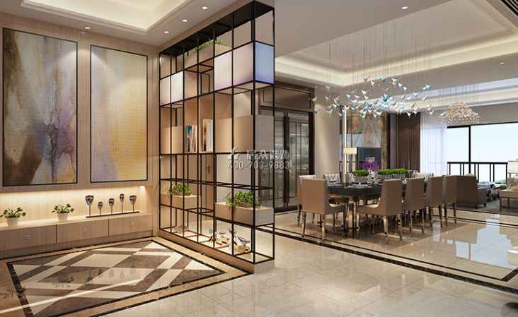 星匯灣300平方米現代簡約風格平層戶型餐廳裝修效果圖