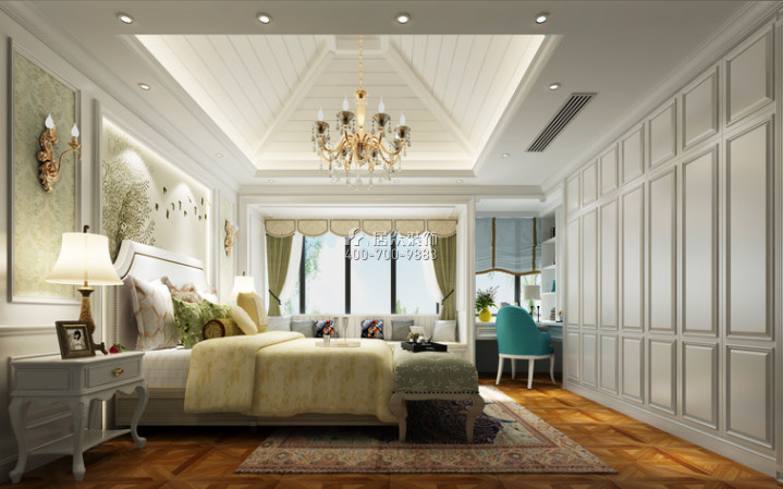 龍湖湘風原著350平方米歐式風格別墅戶型客廳裝修效果圖