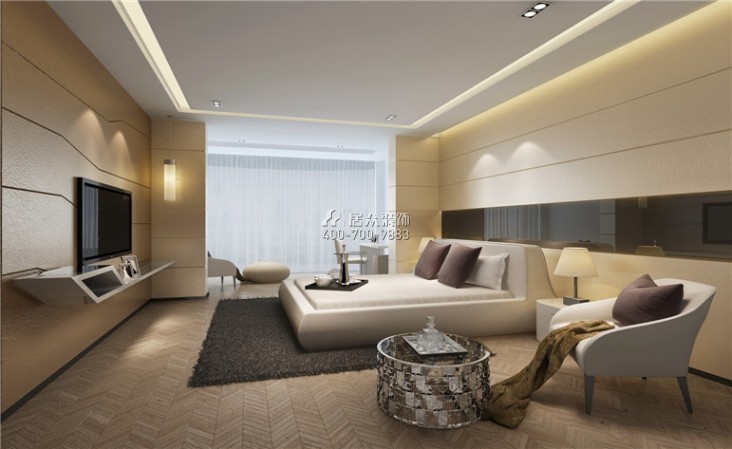 名豪公馆1806217平方米现代简约风格平层户型卧室装修效果图