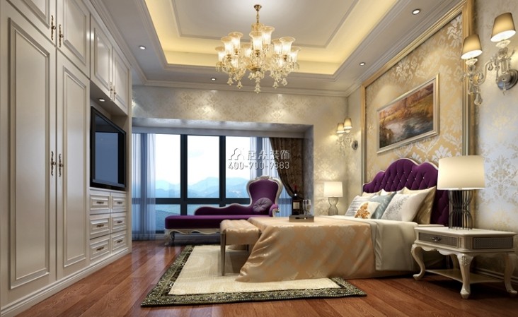 星汇名庭155平方米欧式风格平层户型卧室装修效果图