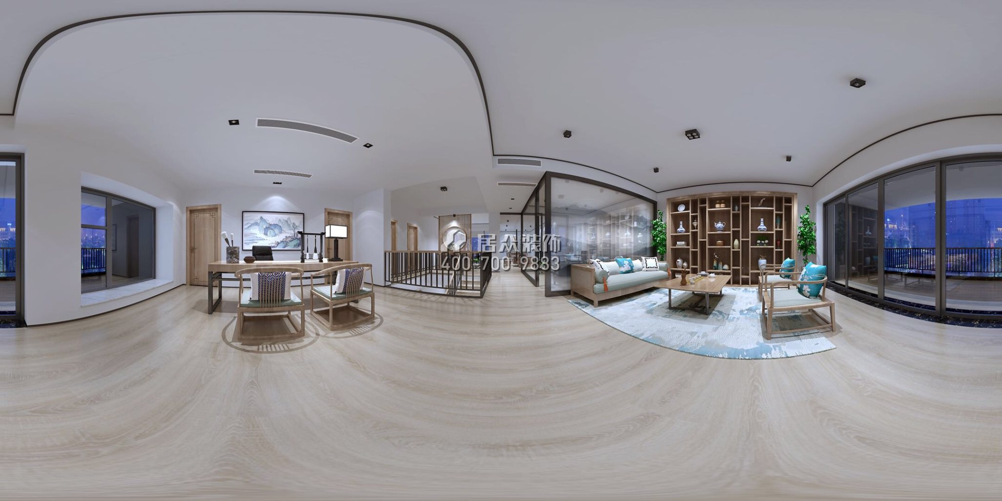 懿德軒560平方米中式風格復式戶型茶室裝修效果圖
