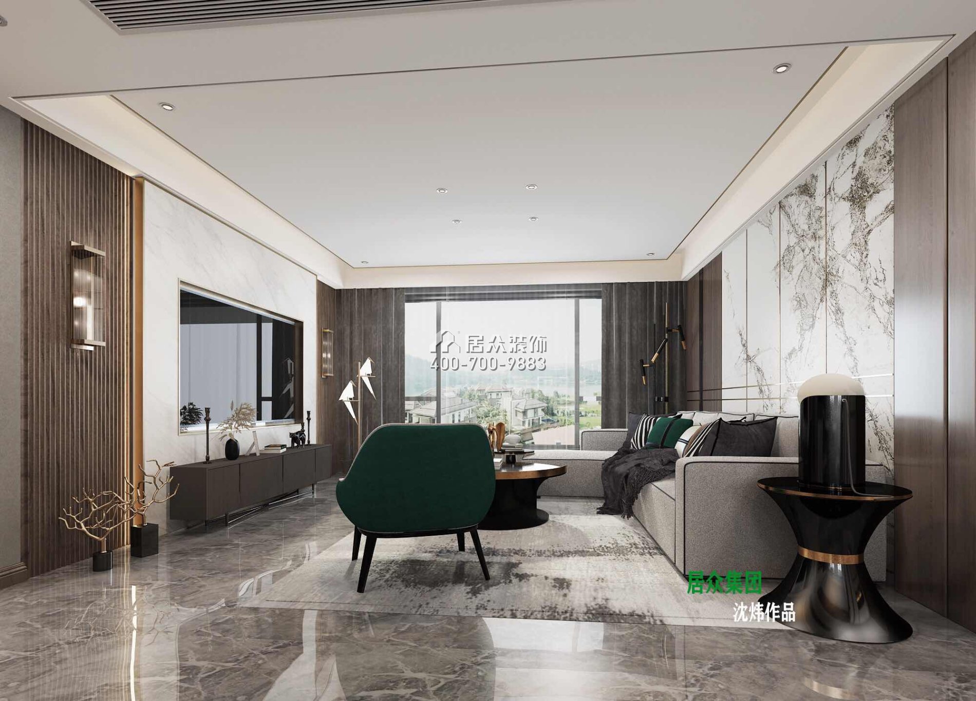 誠信書香苑130平方米混搭風格平層戶型客廳裝修效果圖