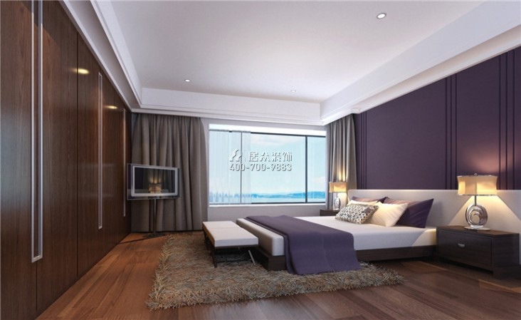 名豪公馆1806130平方米现代简约风格平层户型卧室装修效果图