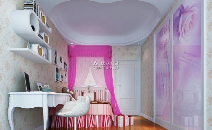 融创熙园180平方米欧式风格平层户型卧室装修效果图