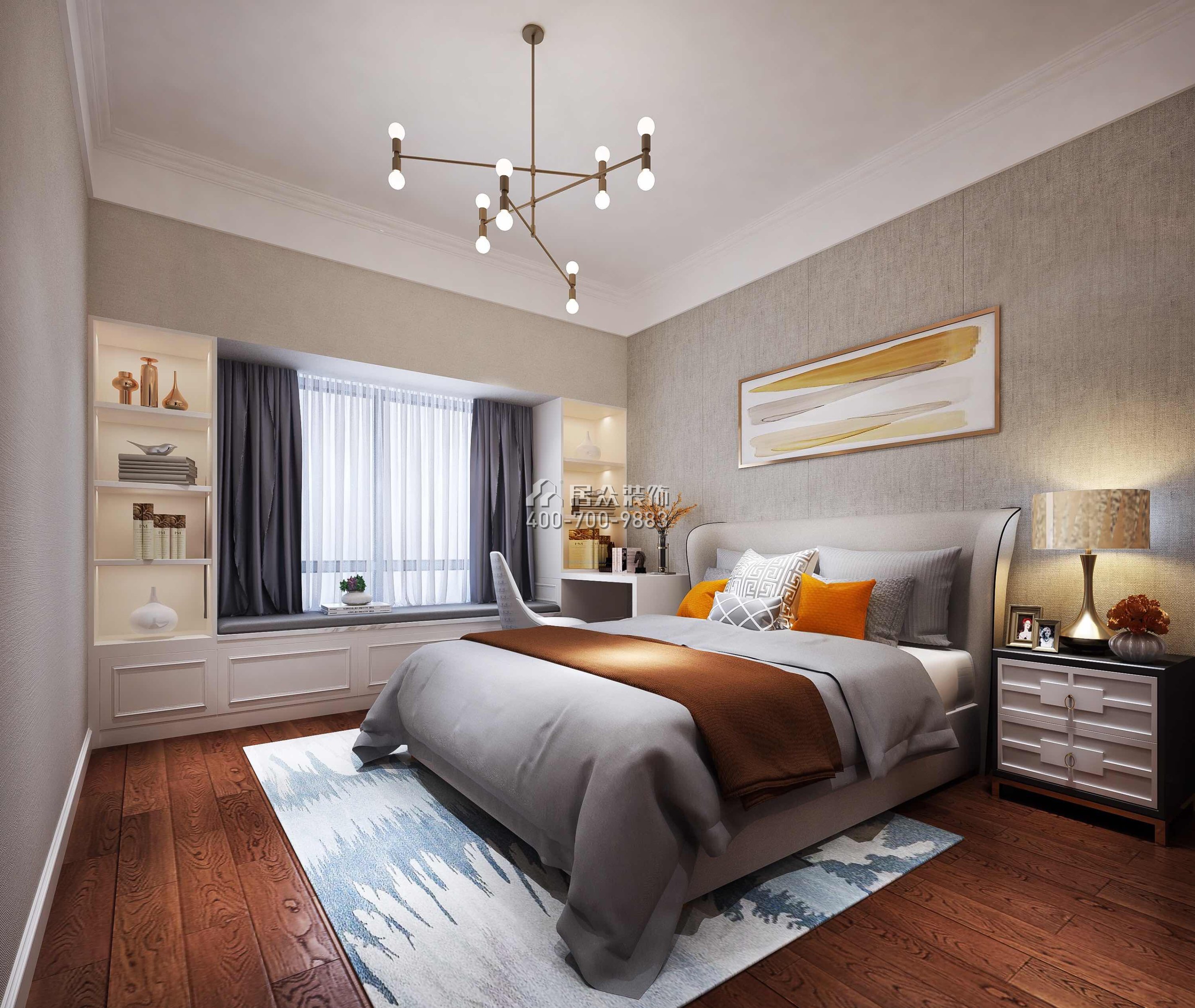 云熙谷150平方米欧式风格平层户型卧室装修效果图