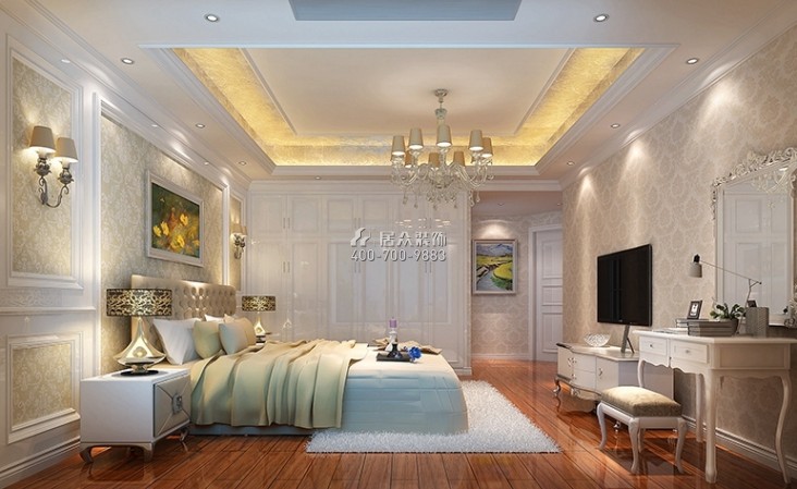 中海千燈湖一號211平方米歐式風格平層戶型臥室裝修效果圖