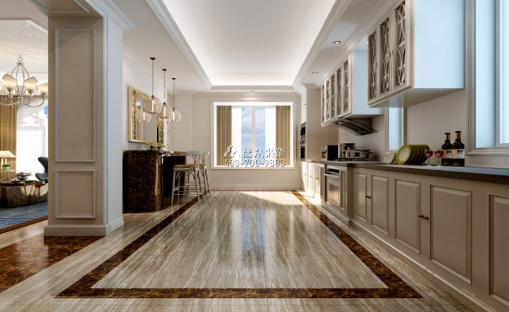 东信时代广场230平方米欧式风格复式户型厨房装修效果图
