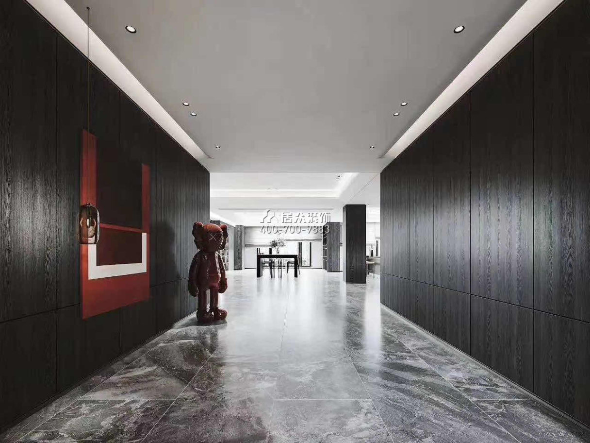 新天鹅堡560平方米现代简约风格别墅户型过道装修效果图