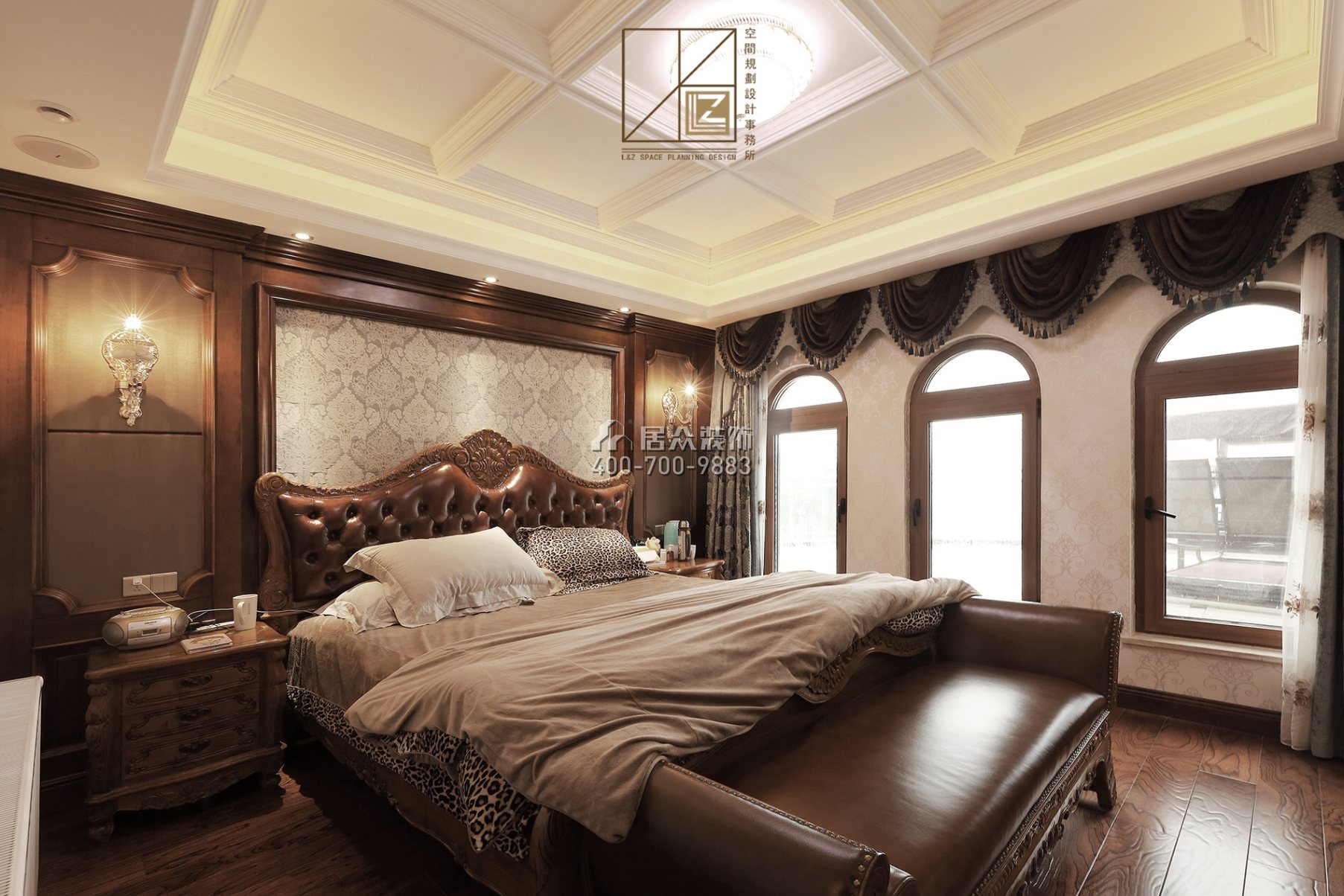 富湾国际720平方米美式风格复式户型卧室开元官网效果图