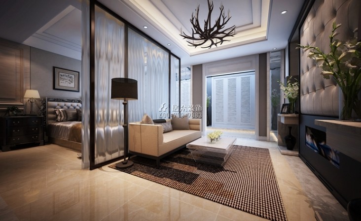 百合盛世二期300平方米新古典風格復式戶型臥室裝修效果圖
