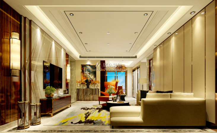 绿海湾花园140平方米其他风格平层户型客厅装修效果图