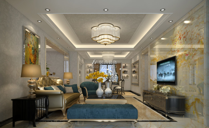 东方天城166平方米新古典风格平层户型客厅装修效果图