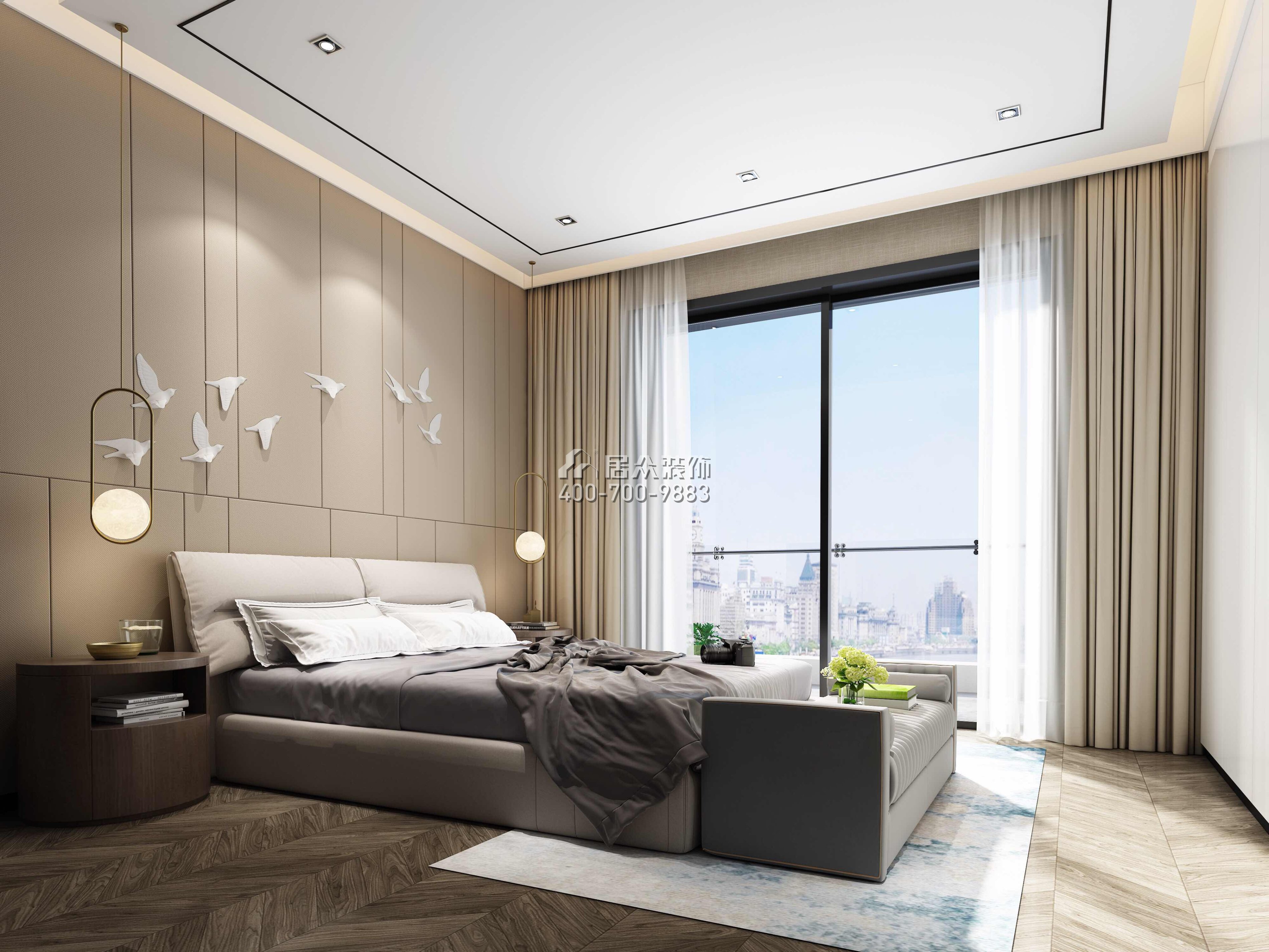 壹方中心220平方米现代简约风格平层户型卧室装修效果图