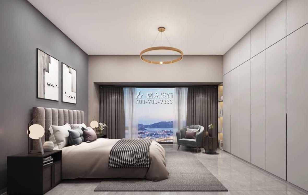 塘朗城130平方米现代简约风格平层户型卧室装修效果图