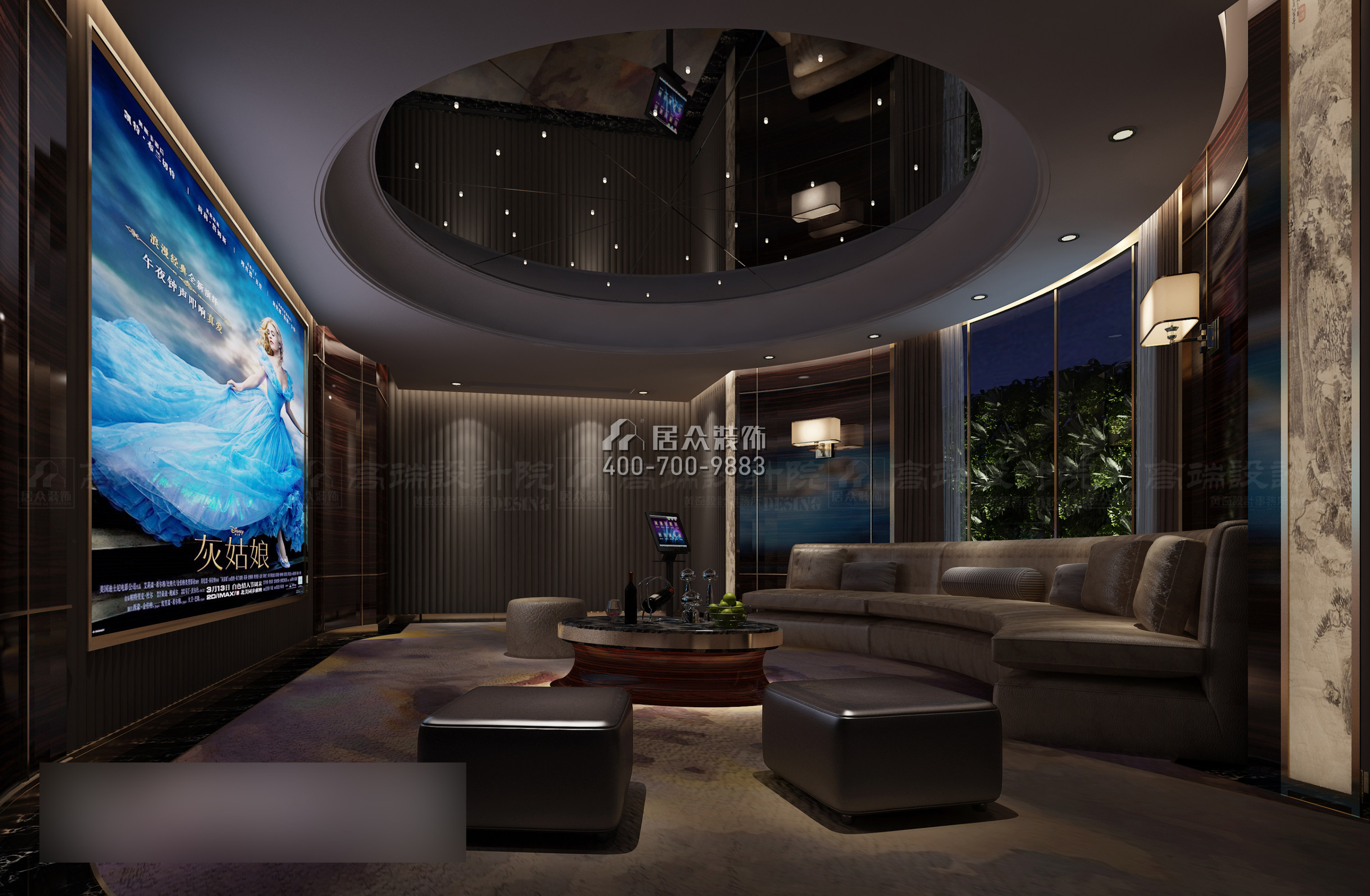 湘江豪庭900平方米其他風格復式戶型娛樂室裝修效果圖