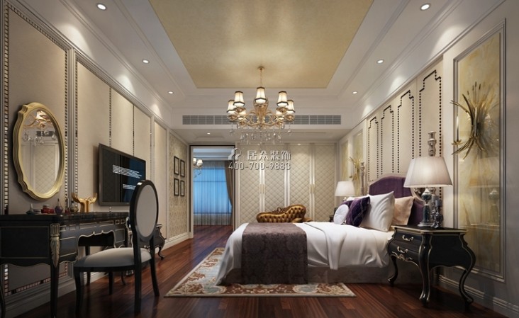 康桥蓝湾200平方米新古典风格平层户型卧室装修效果图
