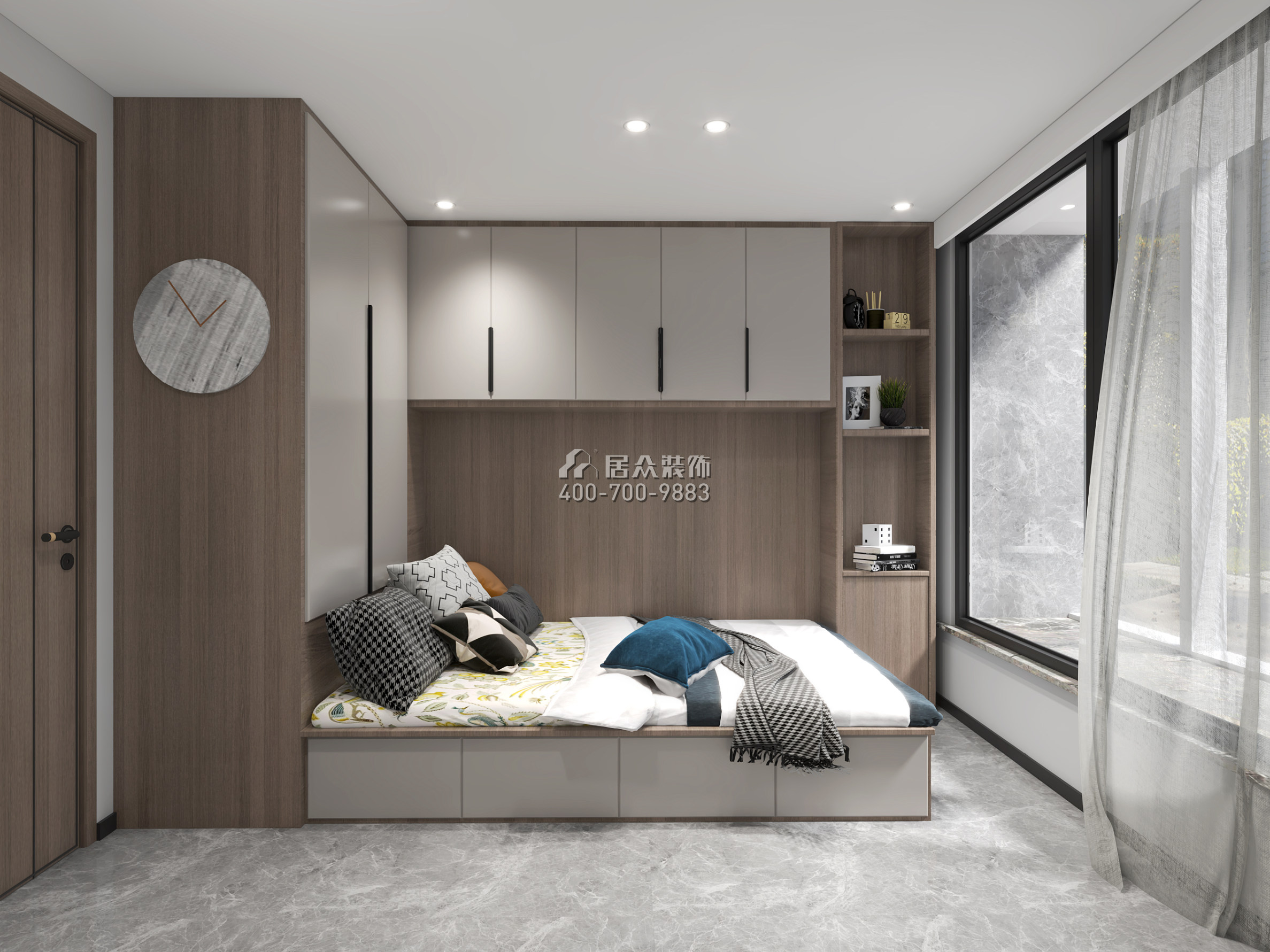 阳光城天悦120平方米现代简约风格复式户型卧室装修效果图