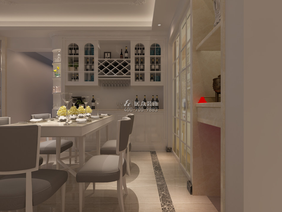 保利中悦170平方米现代简约风格平层户型餐厅装修效果图