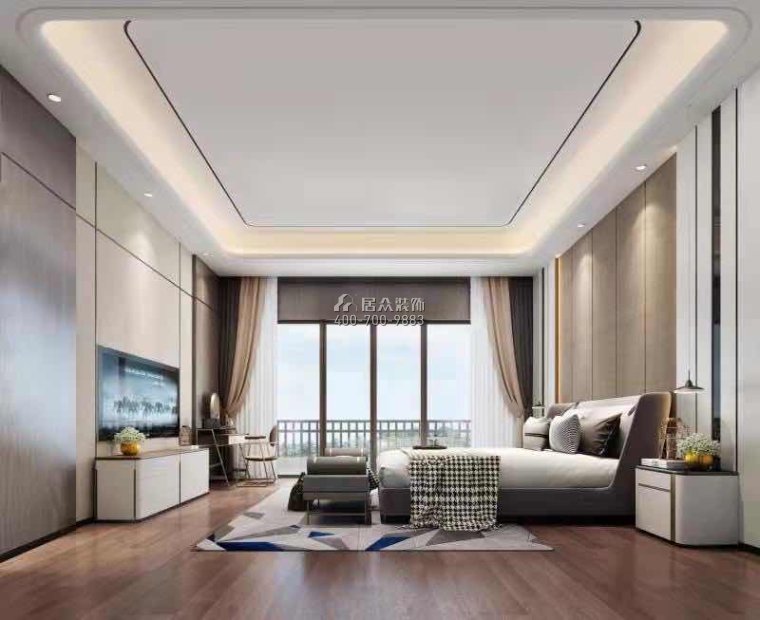 丰泰观山碧水190平方米中式风格别墅户型卧室装修效果图