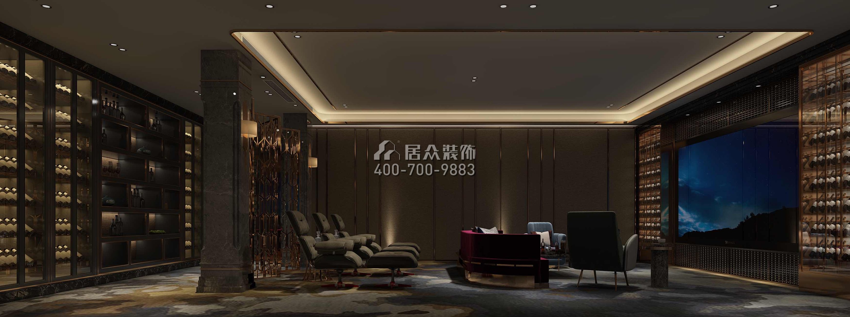 星河丹堤1150平方米中式风格别墅户型家庭影院（中国）科技有限公司官网效果图