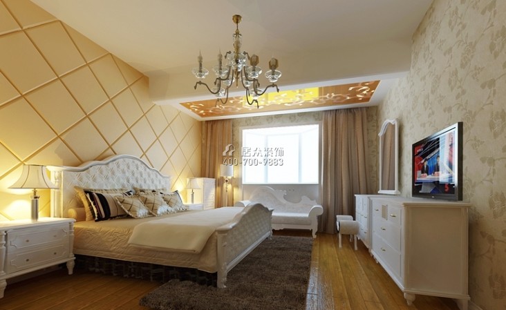 雅居乐136平方米其他风格平层户型卧室装修效果图