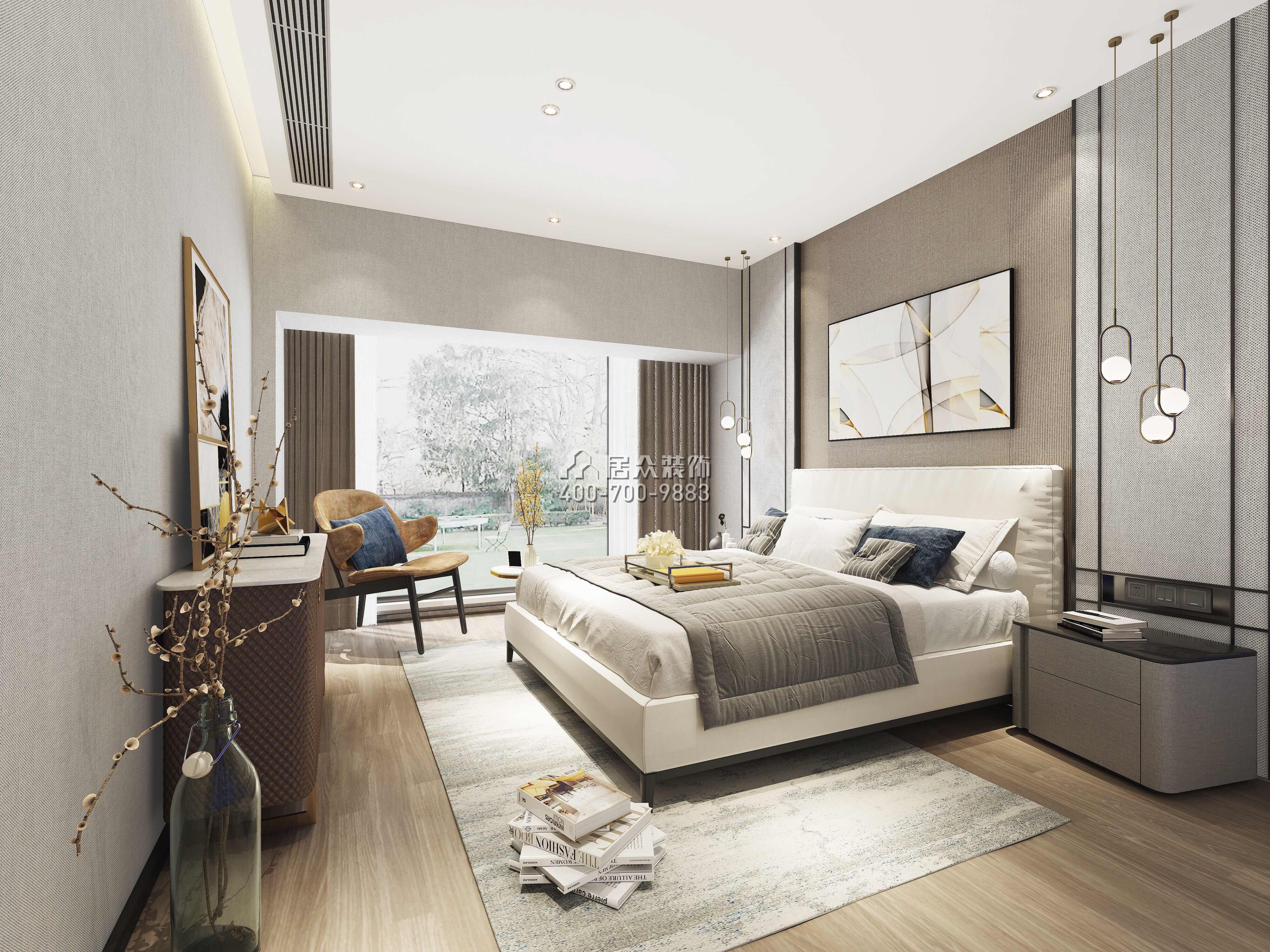 宏发世纪城130平方米现代简约风格平层户型卧室装修效果图