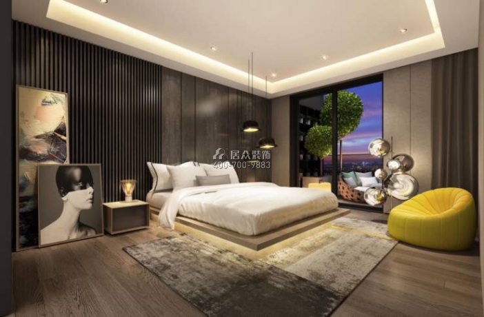 三湘海尚花園一期150平方米現代簡約風格平層戶型臥室裝修效果圖
