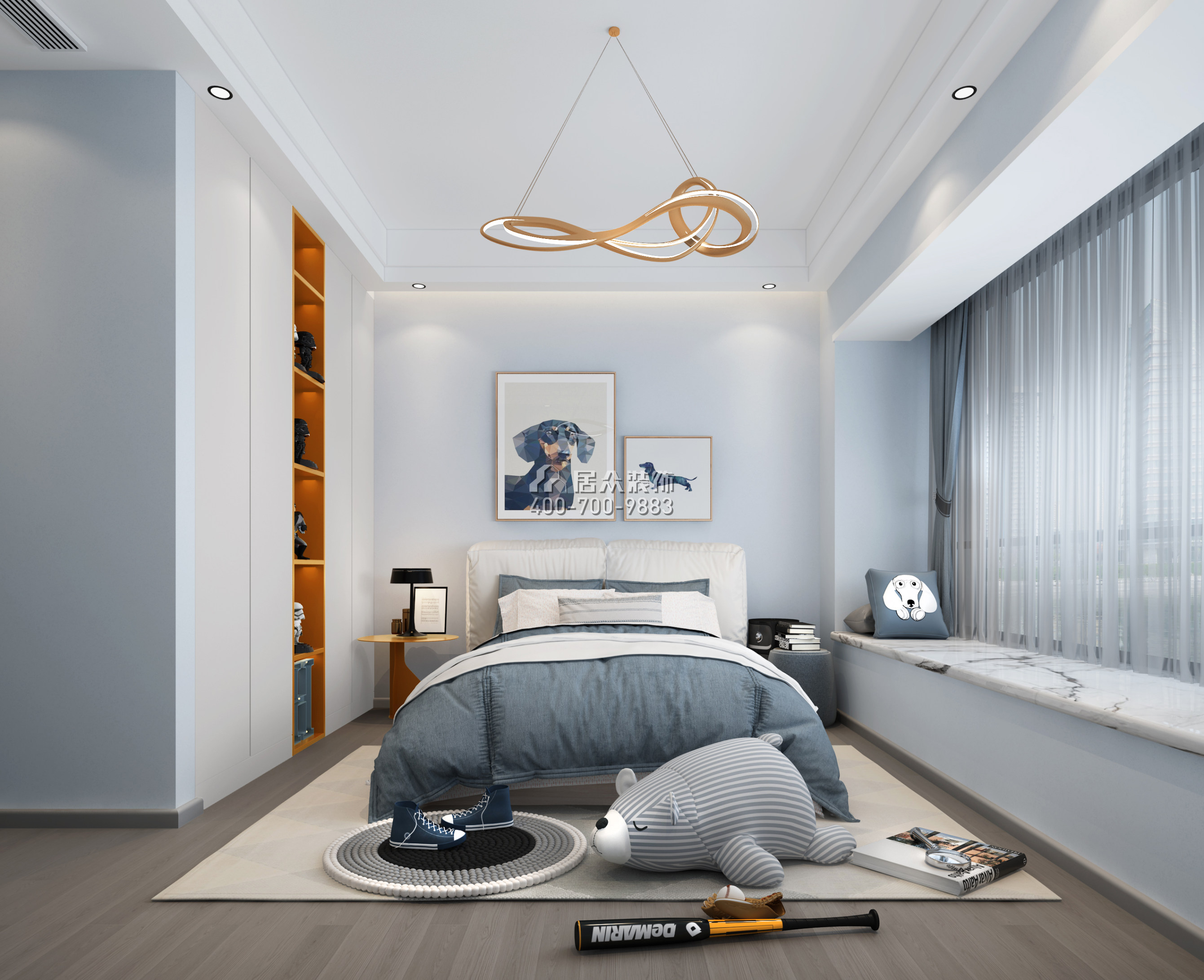 中信紅樹灣-三期300平方米現代簡約風格平層戶型臥室裝修效果圖