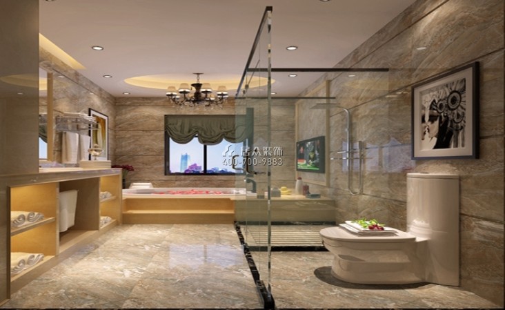 碧桂園豪庭500平方米歐式風格別墅戶型衛生間裝修效果圖