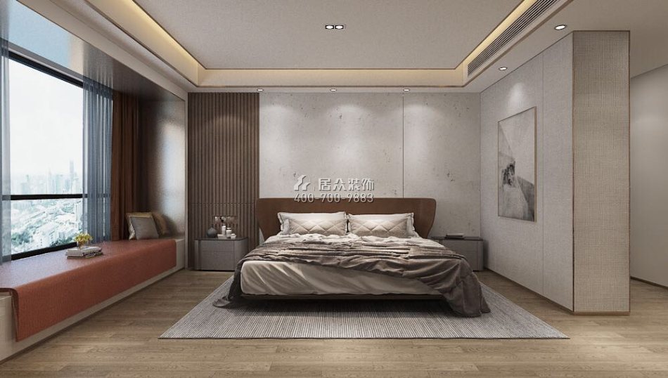 香山里花园四期203平方米现代简约风格平层户型卧室装修效果图