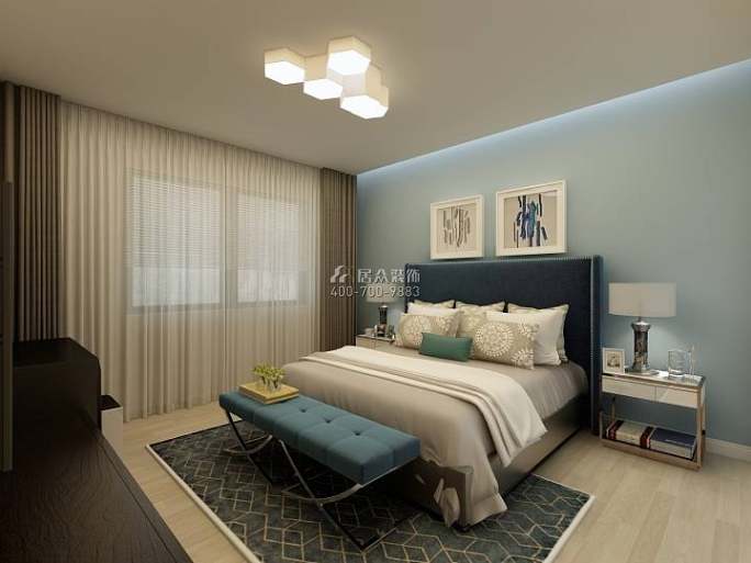 今日家园68平方米现代简约风格复式户型卧室装修效果图