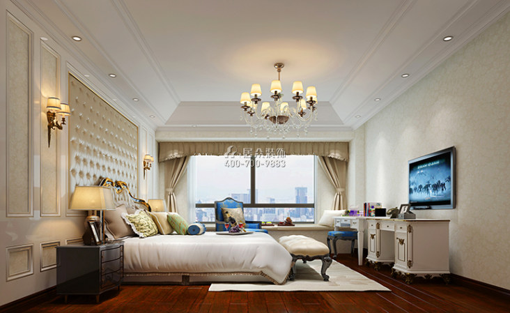东方天城274平方米欧式风格别墅户型卧室装修效果图