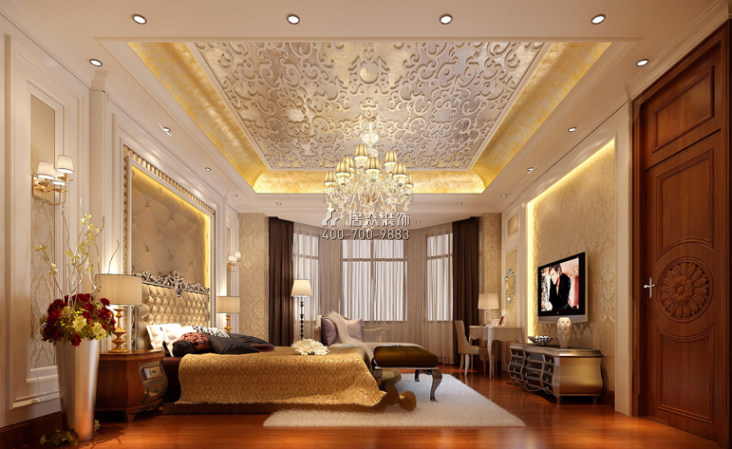 雅宝新城500平方米欧式风格别墅户型卧室装修效果图