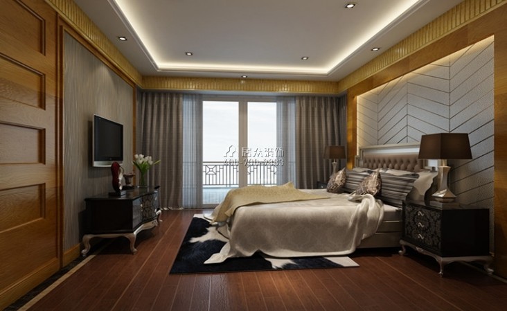 纯水岸十四期301平方米其他风格平层户型卧室装修效果图