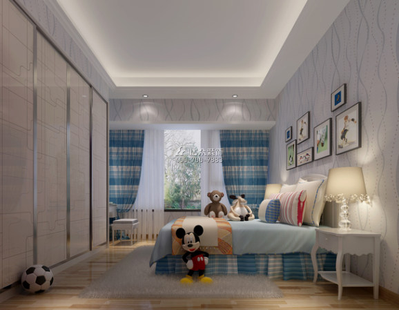 雅居乐剑桥郡245平方米欧式风格平层户型儿童房装修效果图