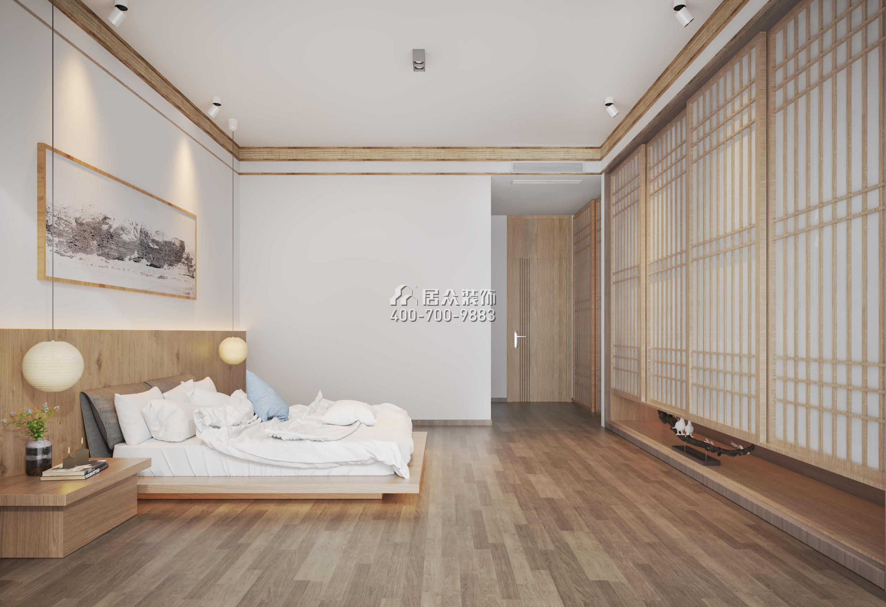 九洲保利天河620平方米中式風格別墅戶型臥室裝修效果圖
