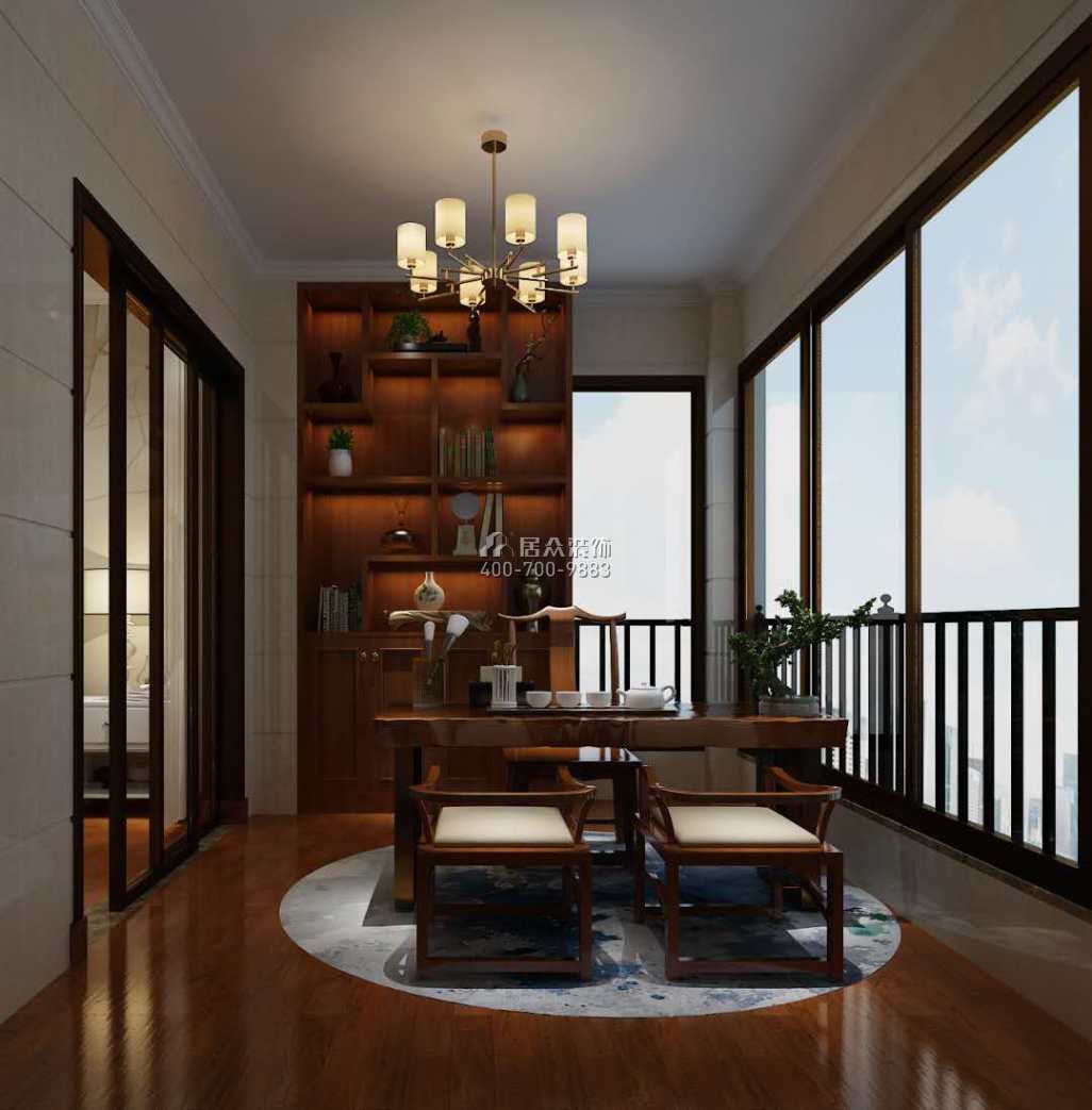 维港半岛177平方米欧式风格平层户型茶室装修效果图