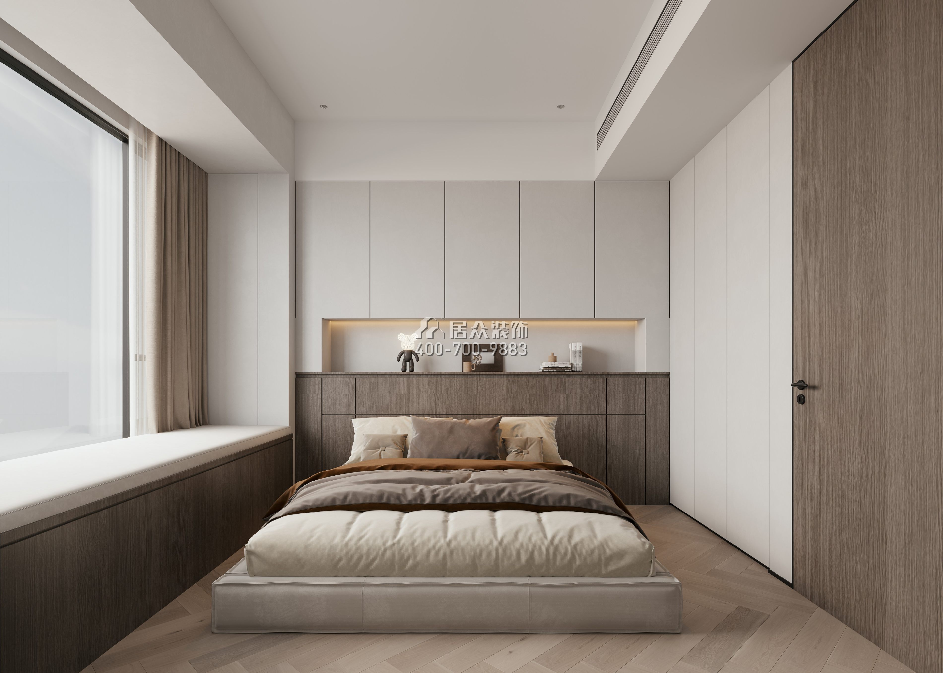南海玫瑰園二期90平方米現代簡約風格平層戶型臥室裝修效果圖